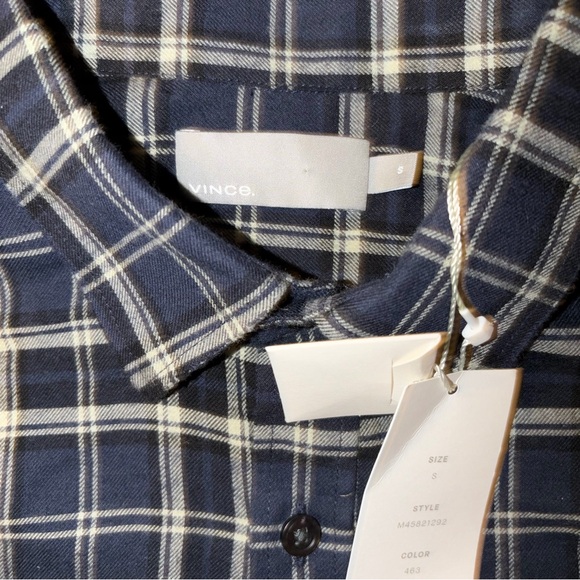 Vince Men’s Regular Fit Plaid Sport Shirt NWT $245 - Picture 7 of 10